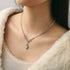 Yean Wedding Jewelry Set Silver Bridal Necklace Set Costume Jewelry Rhinestone Necklaces and Earring for Bride and Women...