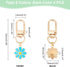 PH PandaHall 24pcs Flower Keychain, Daisy Enameled Charms Aesthetic Keychain Car Key Ring Pendant Key Chains for Mom Mother's Day, Handbag Bag, Ea...