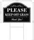 2 Pack Keep Off Grass Sign with Stakes, 12x9 inches Please Keep Dogs Off Grass Sign for Yard- Stay Off Lawn Sign- Don't Step On The Grass Sign- Do...