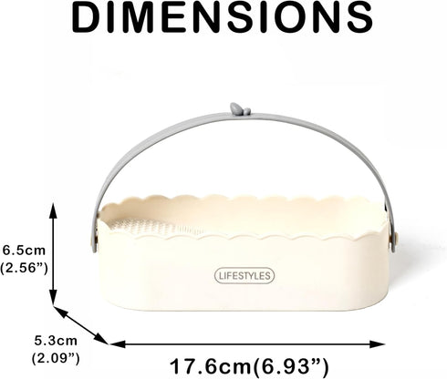 Makeup Brush Cleaner 3 in 1, Sponge and Make Up Brush Dryer, Makeup Tools Cleaning Box white...