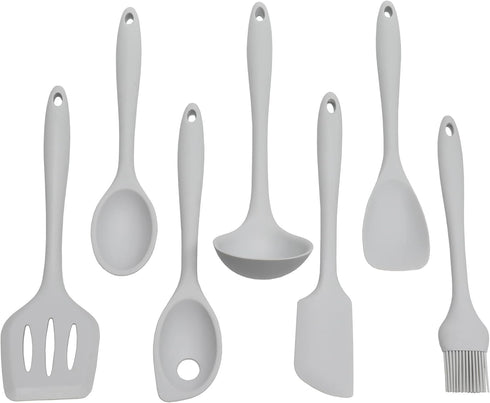 Chef Craft Premium Silicone Cooking Ladle, 11.25 inch, Gray...