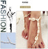 JEAIRTS Boho Sea Shell Anklet Barefoot Sandals Pearls Anklets Beach Foot Jewelry for Women(Pack of 2)...