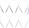 ASTER 6 Pieces Circular Knitting Needles Stainless Steel Round Knitting Needles10 mm 8 mm 6 mm 5 mm 4 mm 3 mm for Making Sweater Shawl Scarf......