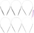 ASTER 6 Pieces Circular Knitting Needles Stainless Steel Round Knitting Needles10 mm 8 mm 6 mm 5 mm 4 mm 3 mm for Making Sweater Shawl Scarf......