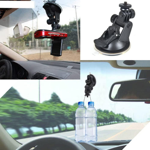 Car Windscreen GPS Suction Cup Mount for Windshield Dash Cam Camera Camcorder Bracket Holder Stand and Lanyard for All GoPros, SJCAM, GeekPro, Xia...