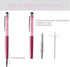 24pcs Retractable Ballpoint Pen, Bling Stylus Pen, Crystal Diamond Screen Touch Pen, Capacitive Writing Pens for Note, Tab, Office School Statione...