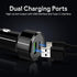 Silicone Wireless Phone Charging Pad Dual Charging Ports Charger Station for 2022 2023 2024 Mitsubishi Outlander 15W Adapter for Smartphone...