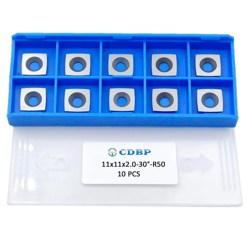 11mm Square with 2"Radius Carbide Inserts Cutters 11×11×2.0mm-R50 Replacement for Woodworking Fits SpiralHelical Planer Cutter Head Lathe Turning ...