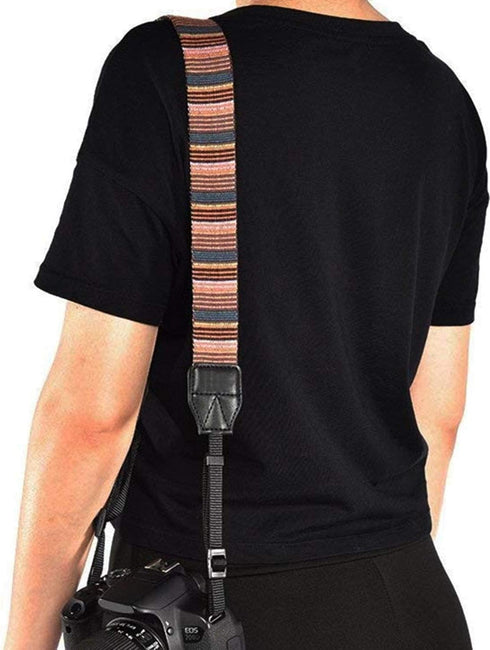 WANBY Camera Strap Canvas Multicolor Neck Shoulder Camera Strap with Quick Release Buckles for DSLR SLR...