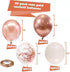 Rose Gold Confetti Balloons, 50pcs 12 Inch Metallic Confetti White and Rose Gold Latex Balloons with 33 Feet String for Birthday Party Wedding Ann...