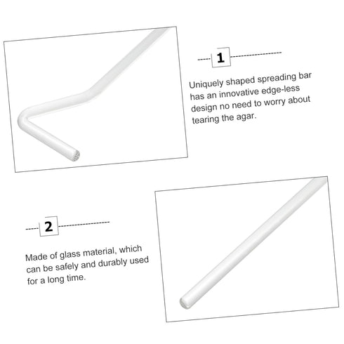 4pcs Glass Coating Rod Cell Accessories Difusser Laboratory Stirring Rod Laboratory Spreading Wide Spreading Cell Spreading Labs Rod Tool Glass Ro...