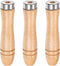 3pcs Wooden File Handle 4.25 Inch 5mm Round Hole Ergonomic Handles with Metal Collar for 8" Metal Files...