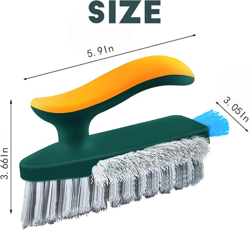 4-in-1 Grout Brush with Squeegee,Durable Bristles,Heavy-Duty Scrub Brushes for Cleaning with Stiff Bristles Cleaning Brush for Bathroom & Kitchen,...