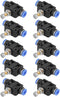 10pcs Air Flow Control Valve, 6mm Tube OD x 6mm Tube OD Pneumatic Air Flow Control Valve Connector with Push-to-Connect Fitting Straight Quick Con...