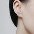 14K White Gold Plated Small Cross Silver Stud Earrings, Hypoallergenic Pave CZ Tiny Cross Stud Earrings for women...