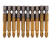 10PCS Philips Screwdriver Bits Set Magnetic Anti-Skid Titanium Coated Bit 50mm Length PH2 Cross Head 1/4 Inch Hex Shank with Magnetic for Power Sc...