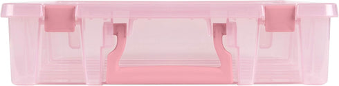ArtBin 6955RK Super Satchel 1-Compartment Box, Art & Craft Organizer, 1-Pack, Translucent Blush...