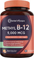 Doctor's Recipes Vitamin B12, Methylcobalamin 5000 mcg 90 Fast Dissolve Tablets, Natural Peach Flavor, Vegan Methyl, Energy Metabolism & Nervous S...