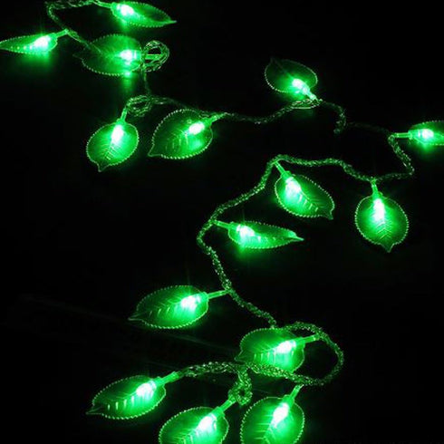 Green Leaf String Lights,33Ft/10M 100LEDs Battery Operated Green Leaf Fairy Lights with Remote Controller,Perfect for Christmas Bedroom and Decora...