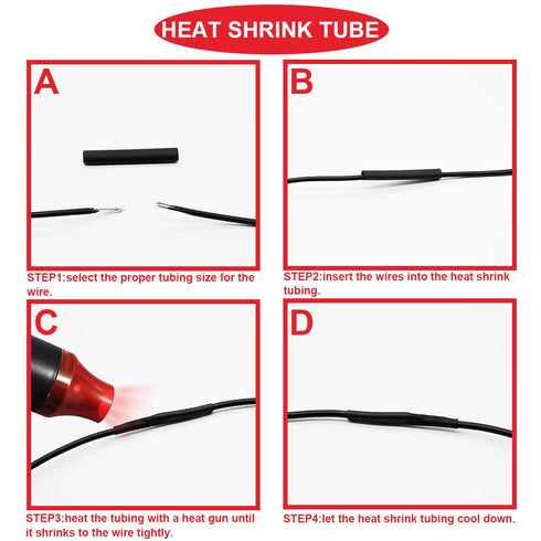280pcs 22-16AWG Wire connectors Bullet Crimp Terminal Insulated Female and Male Heat Shrink Waterproof Electrical Quick Connector Kit with Colorfu...