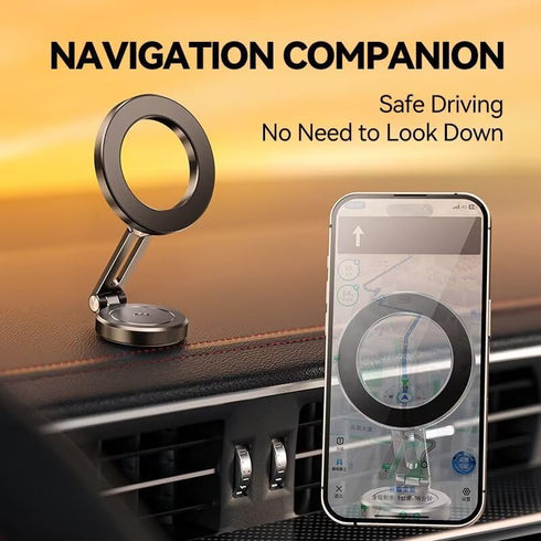 Fits Magsafe Car Mount, Magnetic Car Phone Mount, N52 Neodymium Magnets. The Magnetic Phone Holder with 3M Adhesive, Aluminum Alloy Build, Suitabl...