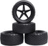 Hobbypark Front and Rear Tires & Wheels Set 12mm Hex Hubs Foam Inserts for Redcat HPI Exceed RC 1/10 Off Road Buggy Tyre (4-Pack)...