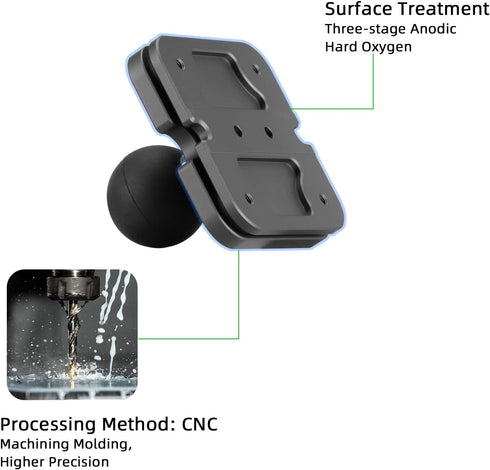 FANAUE Universal Phone Holder with Shock Absorber Detachable B Size 1" Ball for RAM Mounts (SA-01)......
