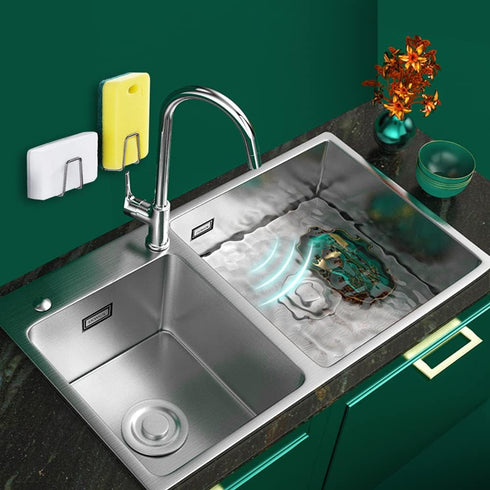 Sponge Holders for Kitchen Sink Adhesive Sponge Holder Sink Caddy Stainless Steel Rust Proof Waterproof, Quick Drying ?...