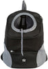 pet carrier backpack for small, medium and large dogs, adjustable breathable oxford fabric with mesh window and safety belt (Black, Small)...