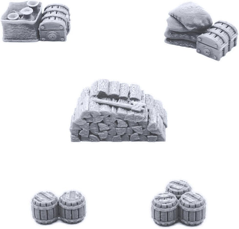 EnderToys Wagon Cargo by GameScape3D, 3D Printed Tabletop RPG Scenery and Wargame Terrain 28mm Miniatures...