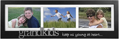 Malden Grandkids Keep Us Young at Heart - Silver Expression 3-Opening Frame, 4 by 6-Inch...