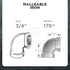 HNOM0034 Galvanized Malleable, 0.75 inch...