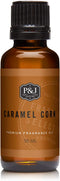 P&J Trading - Caramel Corn Scented Oil 30ml - Fragrance Oil for Candle Making, Soap Making, Diffuser Oil...