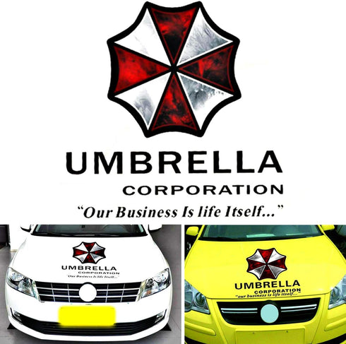 Reside nt Evi l Car Front Cover Decal Umbrella Corporation Logo Sticker Auto Body Vinyl Sticker for Vehicles(Style K - Black fonts-1pcs-19.7in)...