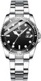 Women's Classic Fashion Silver Stainless Steel Watches Waterproof Date Luminous Lady Dress Wrist Watch...