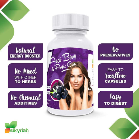 Acai with Purple Corn Capsules l 1000mg per Serving High Antioxidant Source Pills l Inmune Support Superfood l (100 count)...