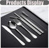 Travel Utensils Set with Case Reusable Stainless Steel Silverware Flatware Set 9 Pcs Portable Cutlery Eating Utensils Set for Lunch Boxes Workplac...