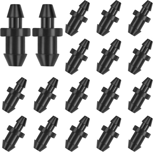 150 Pcs 1/4'' Drip Irrigation Tubing End Plugs, 1/4 Inch Drip Irrigation Barbed End Closure/Cap for Drip Sprinkler Garden Lawn Systems...