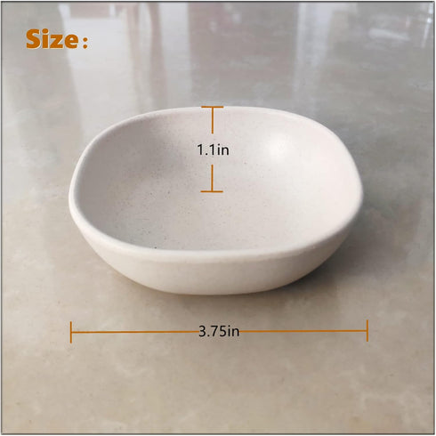 4.5 Oz Bamboo Fiber Pinch Bowls, 3.75" Small Dessert bowls, Snack Bowls, Prep Bowls, Dipping Sauce Cups, Dishwasher & Microwave Safe, Set of 6...