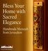 TALISMAN4U Gold Enamel Jewish MEZUZAH CASE with Scroll Jerusalem Israel Judaica Door Mezuza 4"...