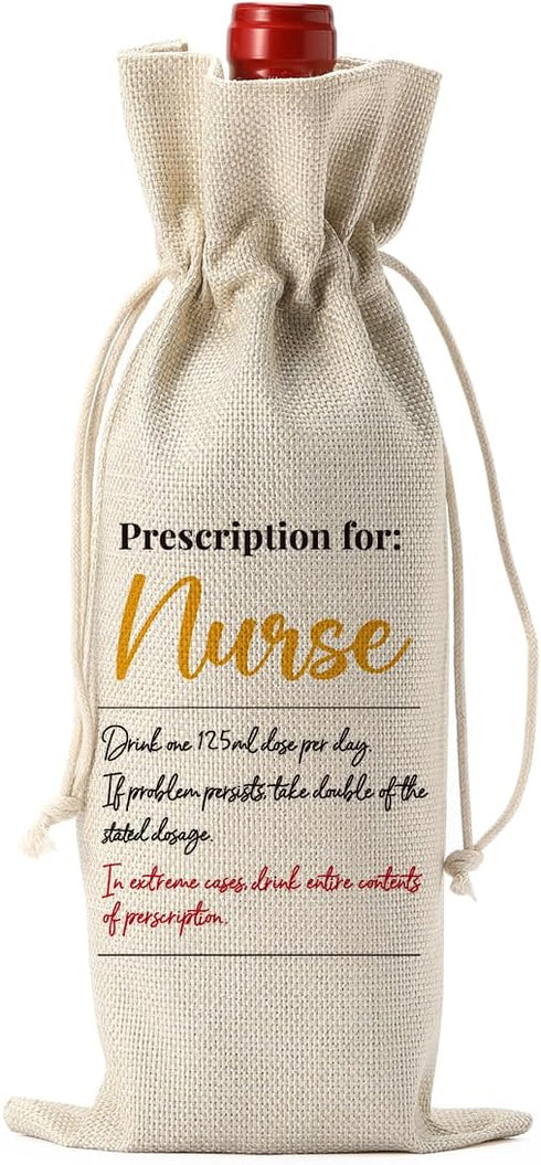 Funny Nurses Gifts for Women Wine Bag, Cool Gifts for Nurses, Nurses Day Wine Bag, Nurse Practitioner Gifts for Women, Nurses Retirement Appreciat...