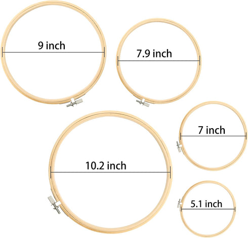 Similane Embroidery Kit 215 Pcs,100 Colors Threads,5 Pcs Embroidery Hoops,3 Pcs Aida Cloth,40 Sewing Pins,Cross Stitch Tools and Embroidery Starte...