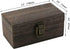 Antique Wooden Box with Hinged Lid and Lock Rectangle Wooden Storage Box Decorative Wood Box for Crafts, Hobbies, Gifts, and Jewelry Box...