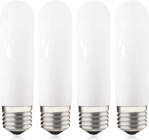 40W Equivalent T10 LED Light Bulb, Deep Frosted Glass Cover Dimmable T30 Invisible Filament Edison Bulb, Daylight White 5000K, 4 Watt E26 Base Mil...