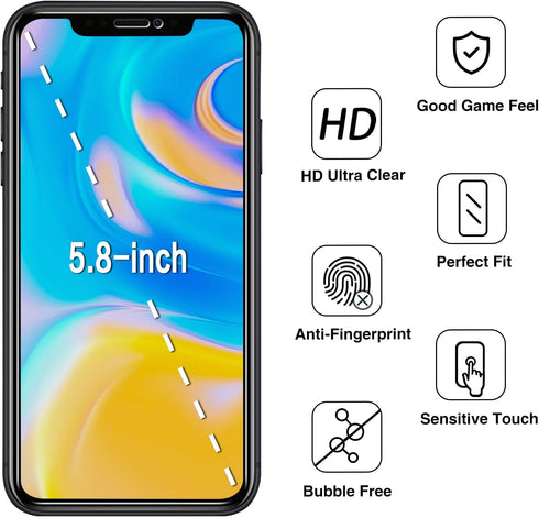 HPTech (2 Pack) Privacy Screen Protector Designed for iPhone 11 Pro, iPhone XS, iPhone X and iPhone 10 (5.8-inch) Anti-Spy Tempered Glass, Anti Sc...
