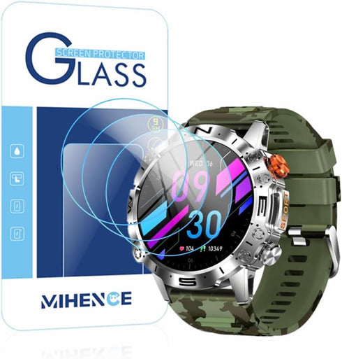 Screen Protector Compatible for ST19 1.43'' Smartwatch, 9H Tempered Glass Protective Film Compatible for SIEMORL ST19 / LIGE ST19 / ESFOE ST19 / L...