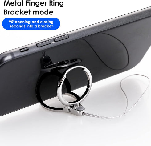 Cobee Cell Phone Ring Straps, 4 Pcs Phone Finger Ring Holders, Phone Grip Holder Phone Loop Charm Phone Ring Kickstand Holder Phone Finger Ring Ch...