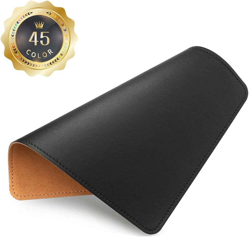 Mouse Pad, PU Mouse Pad?Leather Mouse Pad with Stitched Edge Micro-Fiber Base with Non-Slip Waterproof?Mouse Pad for Computers?Laptop? 8x11Inch (B...