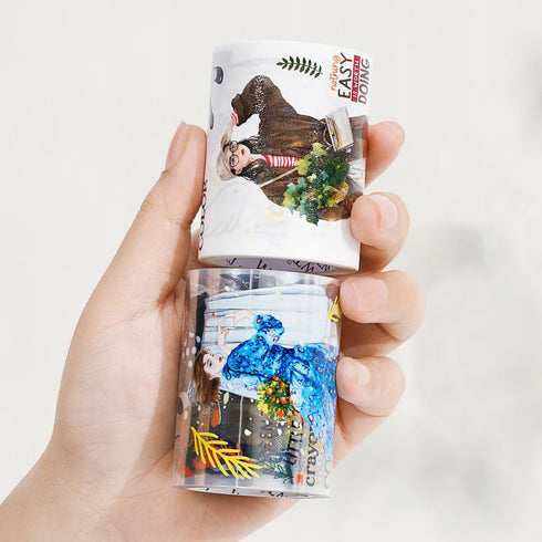 WT Twilight Zone Wide Washi Tape, Single Roll, Original Designs, Modern Girls Decorative Tape, Fashion Characters Figures, Washi Tape for Journali...