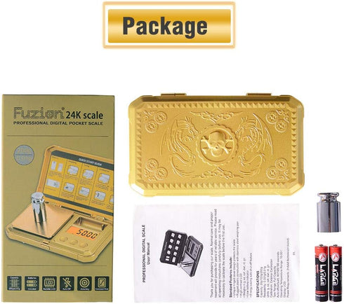 Fuzion Gram Scale 200g/0.01g, Jewelry Scales Digital Weight Grams and Ounces, Digital Pocket Herb Scale with 6 Modes, Tare for Herbs, Jewelry, Sma...